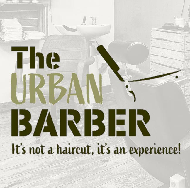 Headerbild inklusive Logo von the Urbanbarber Shop